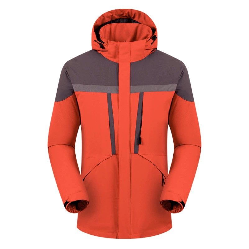 Осенне-зимняя светоотражающая куртка «три в одном», водонепроницаемая съемная пуховая подкладка, холодная ветрозащитная теплая рабочая одежда, индивидуальный логотип