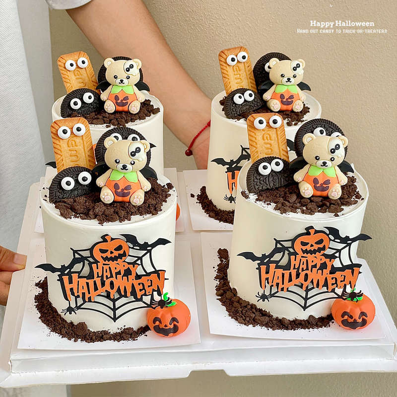 2025 Halloween Cake Decoration Skull Pumpkin Bear Ornaments Spider Web Happyhalloween Card 2025 Halloween Cake Decoration Skull Pumpkin Bear Ornaments Spider Web Happyhalloween Card