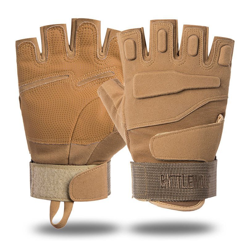 Half finger tactical for male military enthusiasts, outdoor training, protection, cycling, fitness, anti slip,_viptrois.com