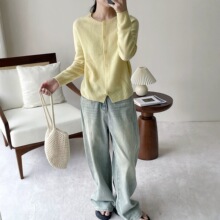 26秋冬 30羊绒70羊毛针织开衫女基础款百搭高端轻奢性价比羊绒衫