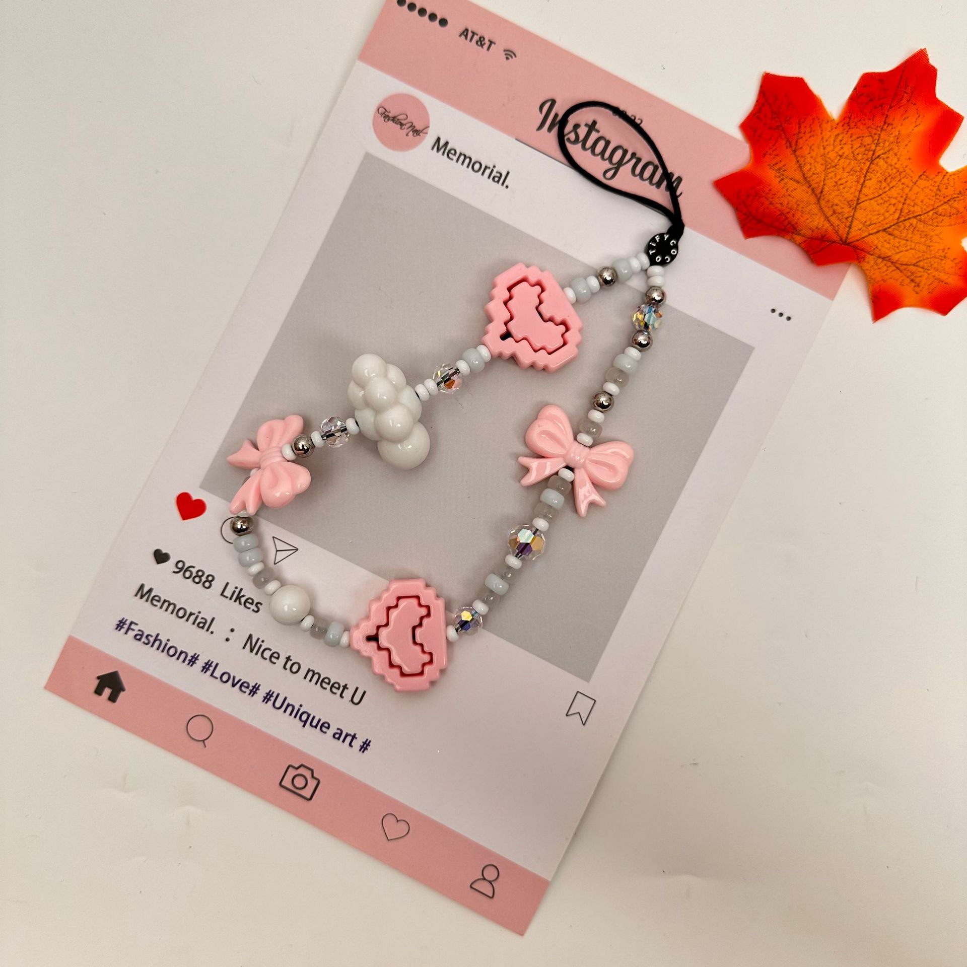 Moda simple amor serie de nubes de cadena de teléfono móvil bolso de cadena de teléfono móvil bolso de llavero colgante corto nicho diseño