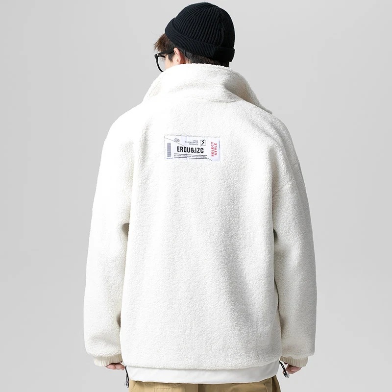 2020 invierno nueva tendencia juvenil versátil chaqueta de moda para hombres delgada chaqueta de cordero cálida
