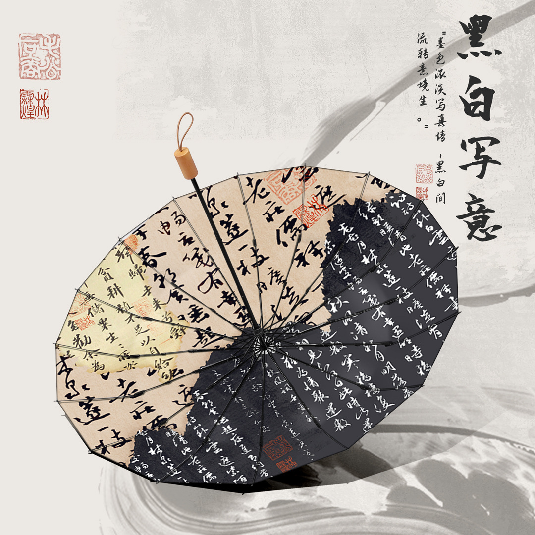 손으로 열 수 있는 16K 비닐 블랙 폴 블랙 프레임 흑백 프리핸드