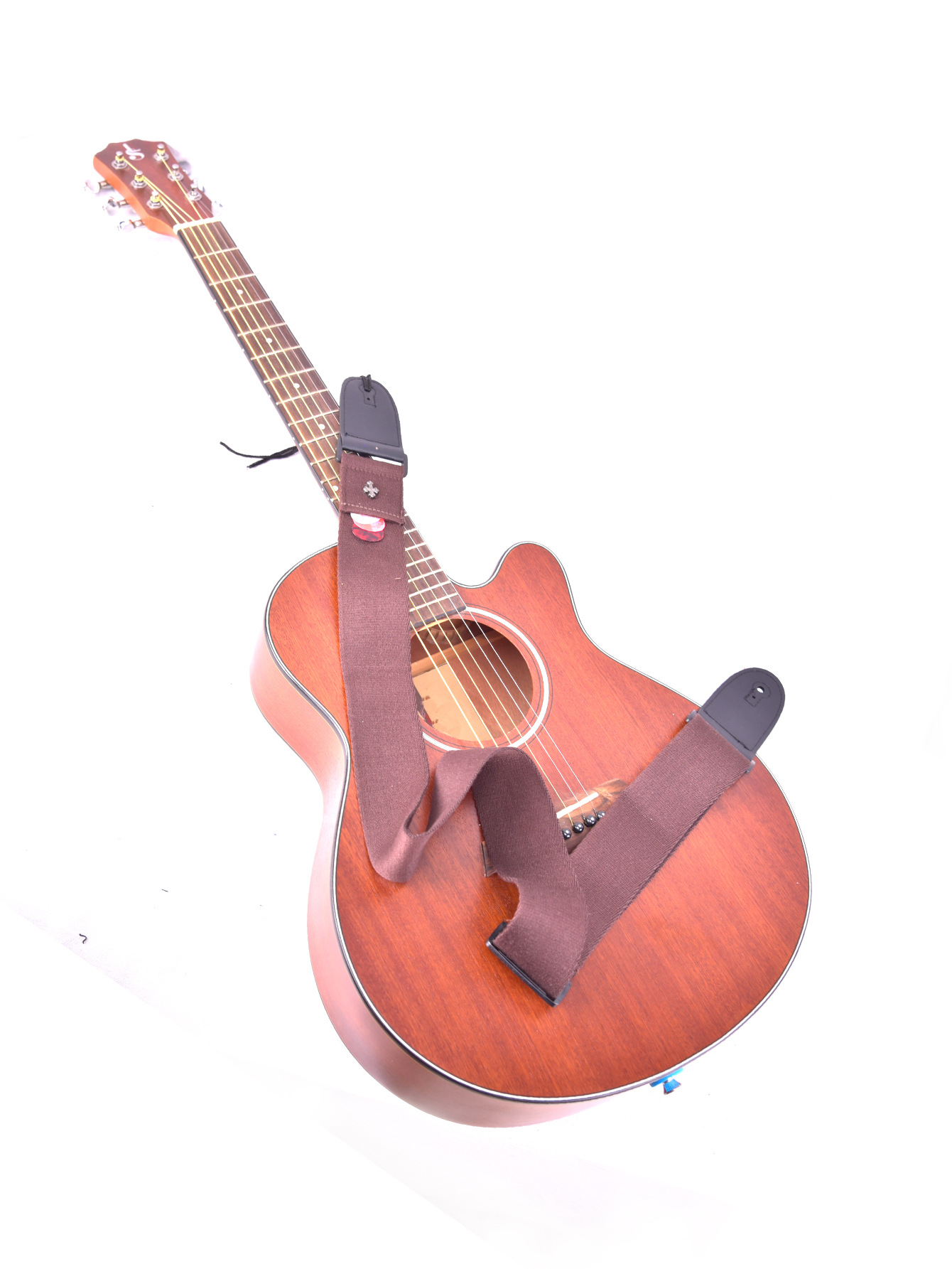 Personalidad, cinturón de guitarra de algodón cruzado, cinturón de bajo eléctrico, con bolsillo de palanca, fácil de usar