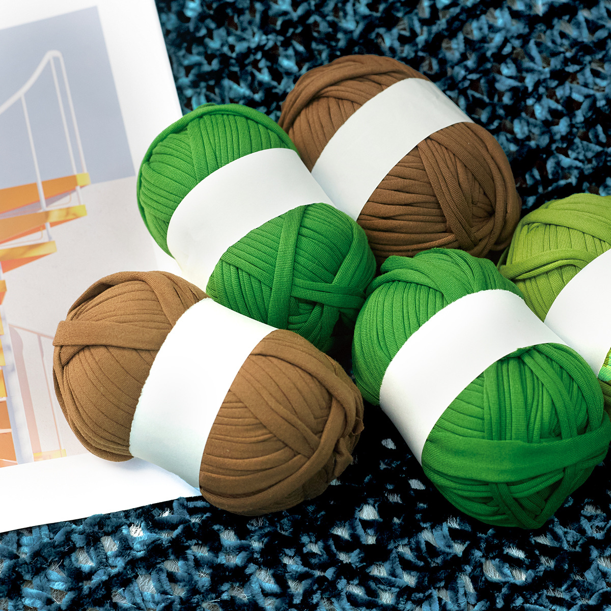 布条线钩拖鞋包包专用线手工编织DIY大团毛线钩地毯100g批发