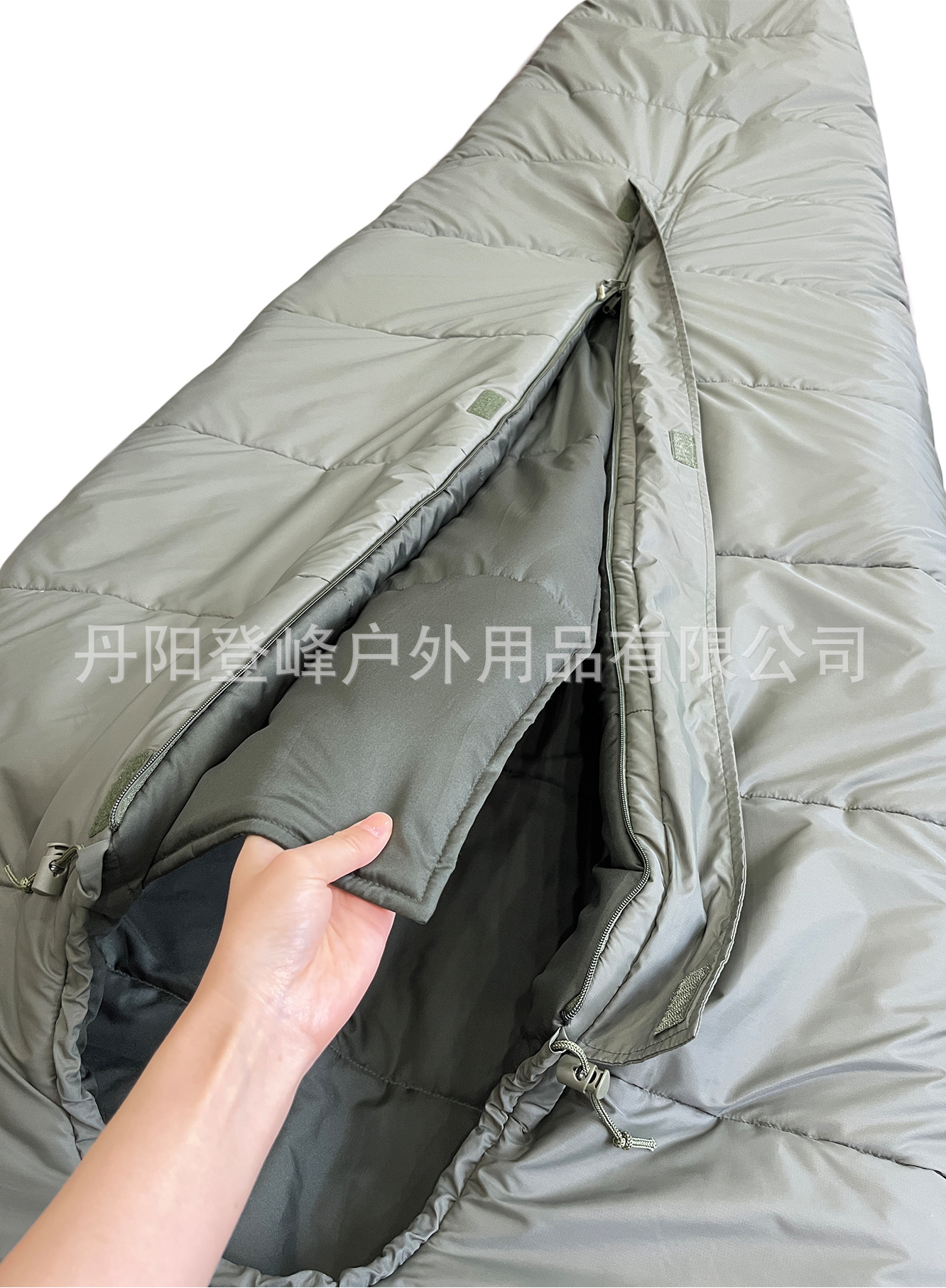 浅绿防水防撕裂木乃伊款高端睡袋