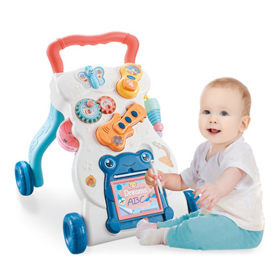 [Baby walker]english packing children Puzzle Toys multi-function music wheelbarrow Rollover