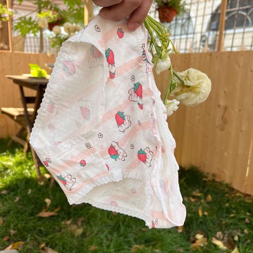 Ka Meow Illustrator's Original Girls' Underwear Back-to-School Season Pink Rabbit Breathable Cotton 5A Antibacterial Briefs Women