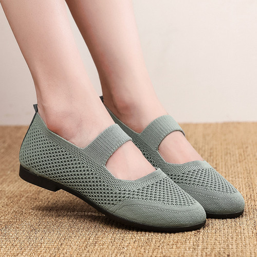 Cross-border 2025 Spring and Summer New Old Beijing Fabric Shoes Women's Fashion Casual Airknit Ladies Slip-on
