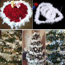 圣诞树装饰羽毛条2米挂饰装扮圣诞节婚庆新年布置圣诞毛绒彩条