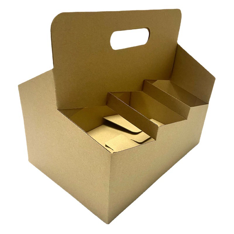 Портативный подстаканник крафт-бумага гофрированная бумага 2 сетки 4 сетки 6 сеток чай с молоком Кофе напитки на вынос одноразовая упаковка подстаканник