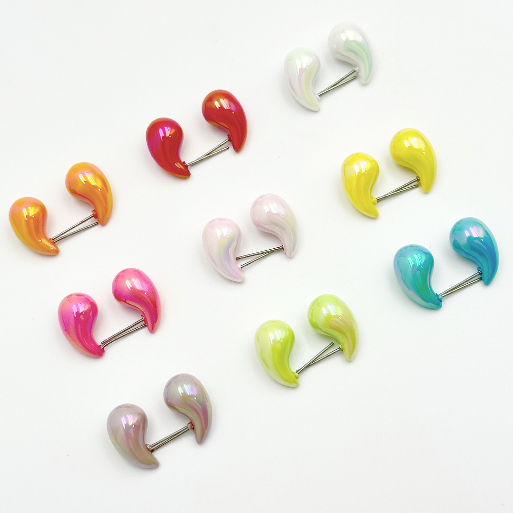 1 Pair Lady Sweet Water Droplets Arylic Ear Studs display picture 3