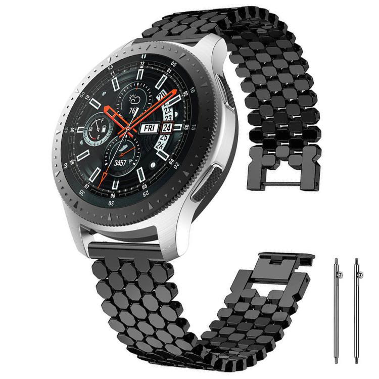 22mm correa de metal de escala de pez para Samsung Galaxy / Huawei GT2 / 3 Pro correa de acero inoxidable desmontable