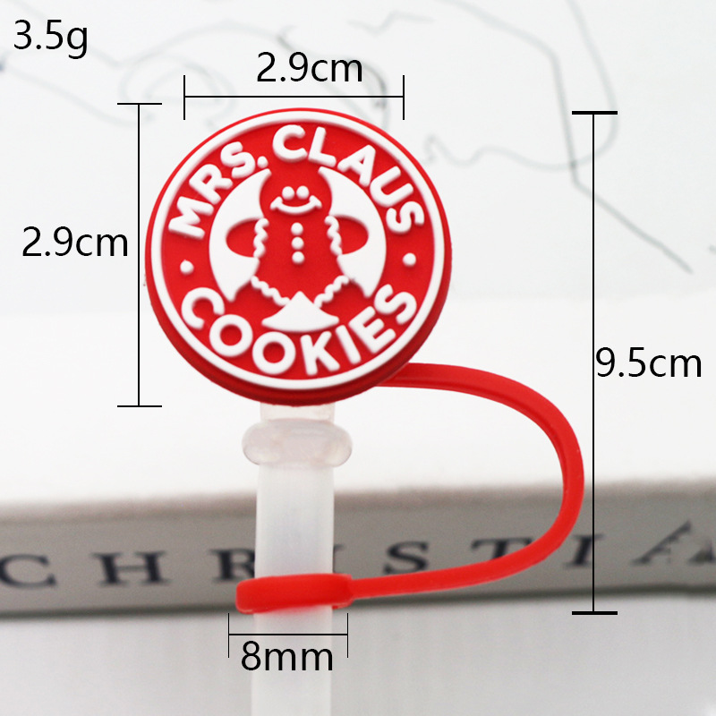 Tapa de paja Spot 7-8mm silicona linda mini muñeca parche tapón a prueba de polvo decoración de pajitas tapón a prueba de polvo