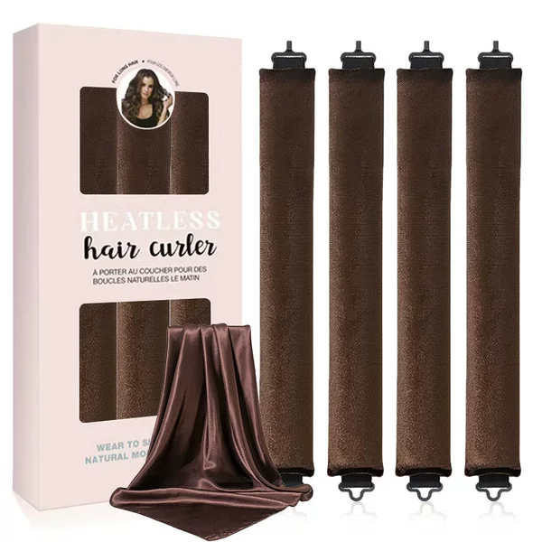 Cross-Border No-Heat Curling Iron, Lazy Person's Magic Tool, Shower Cap and Silk Scarf Set, No-Heat Curling Iron for Lazy People, Hair Styling Without Damaging Hair
