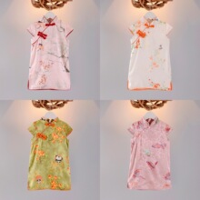 儿童新中式旗袍服夏女童中国风连衣裙女孩汉服唐装古装汉服公主裙