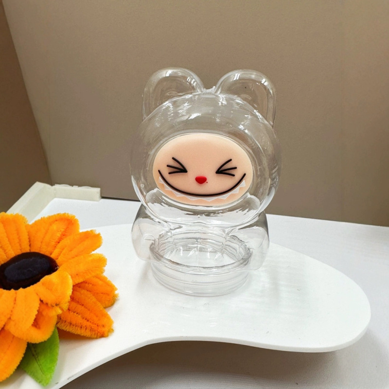 漫画 labuladuo スナックペットボトルペットプラスチックキャンディビスケット包装ボトル透明密封されたプラスチック缶|undefined
