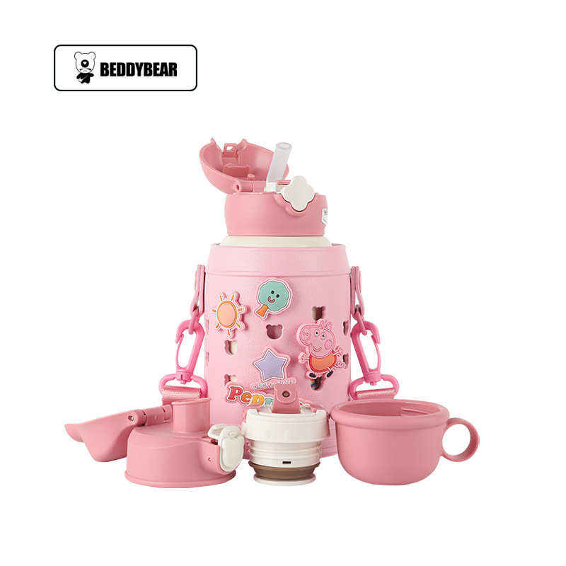 genuine goods Cup Bear & Piggy Joint Thermos Cup Business Cup Creative Kettle Adult Water Cup Stainless Steel Cup