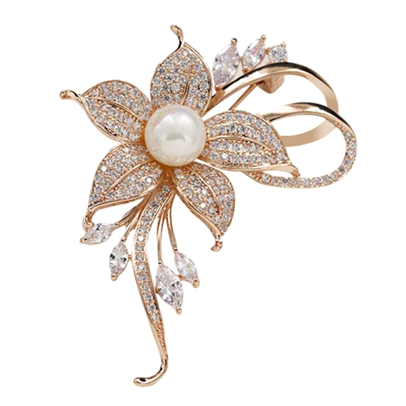 Floral brooch for women, high end corsage, high end niche design, anti exposure suit accessories, pin clothing accessories_voghion.com