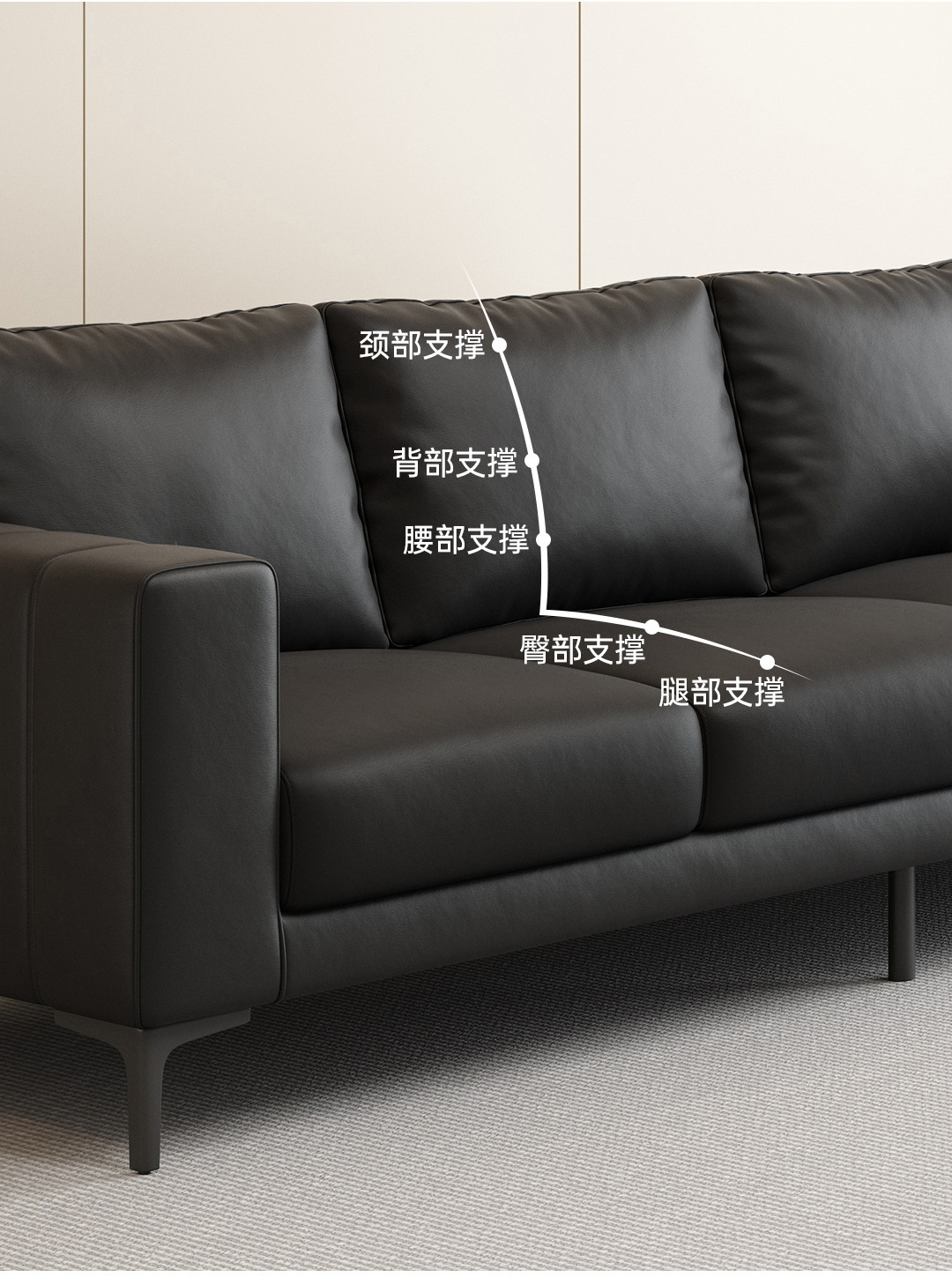高档办公室沙发真皮老板公司领导商务接待会客休息区茶几组合可选-阿里巴巴