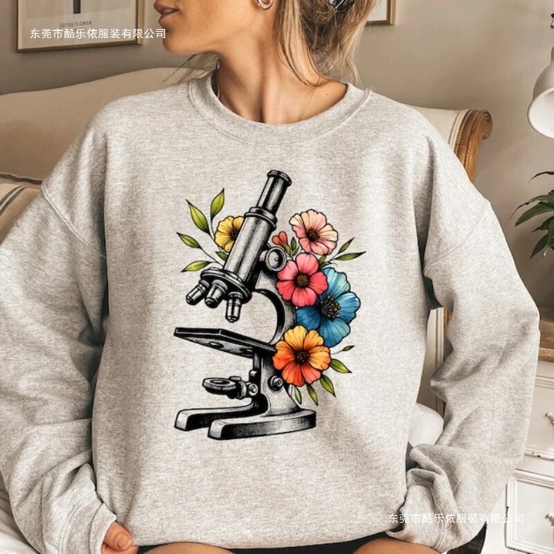 Floral Microscope Sweatshirt Biology Hoodie Science Teacher Gift Laboratory Technology Autumn and Winter Sweatshirt Microorganisms Floral Microscope Sweatshirt Biology Hoodie Science Teacher Gift Laboratory Technology Autumn and Winter Sweatshirt Microorganisms