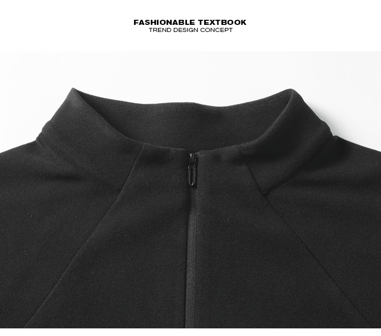 Maglia termica uomo maniche lunghe bianco con mezza zip_voghion.com