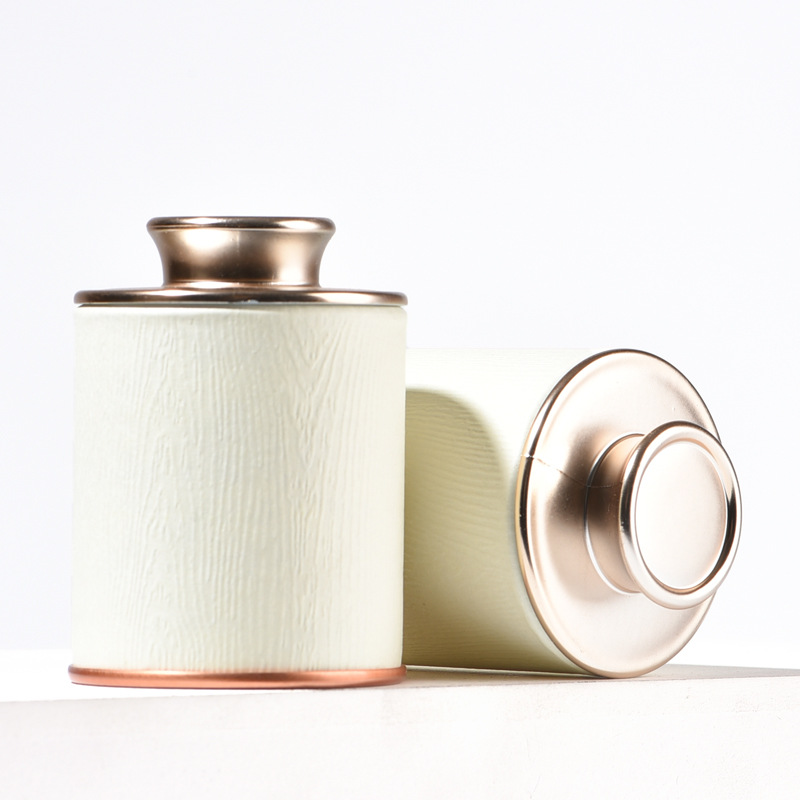 Portátil pequeña olla de té tarro de té caja de embalaje Té Negro Té Verde Oro Junmei túnica roja tarro vacío Universal Tarro de papel de tamaño pequeño