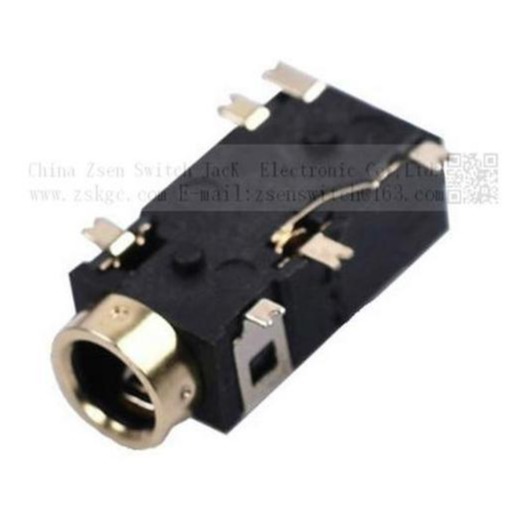 贴片耳机插口4节6脚  贴片耳机插孔4极六脚  贴片耳机插座4节4级