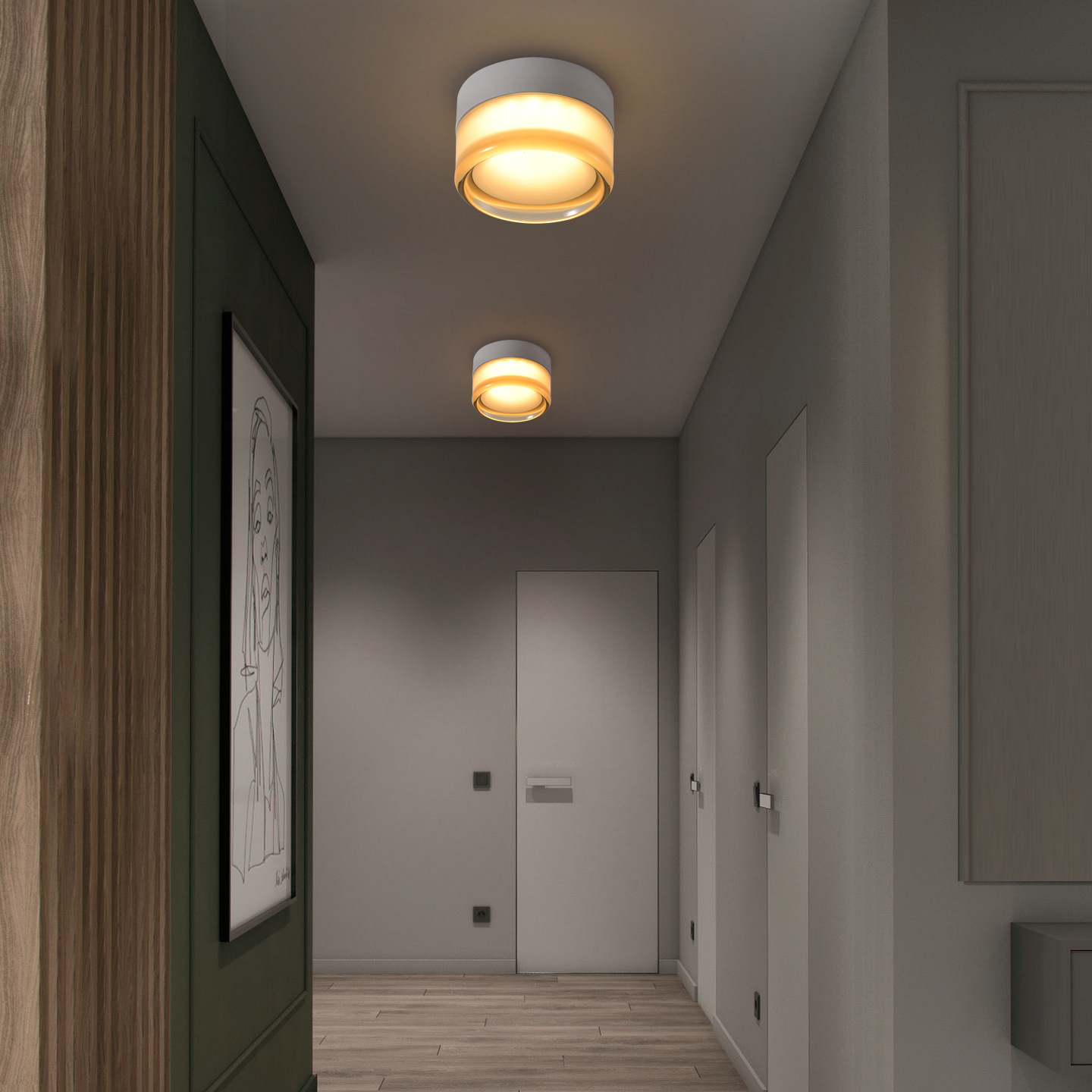 Dormitorio residencial cabecera lámpara de pared de fondo redonda minimalista lámpara de pared decorativa pasillo escalera luminaria zhongshan 357L