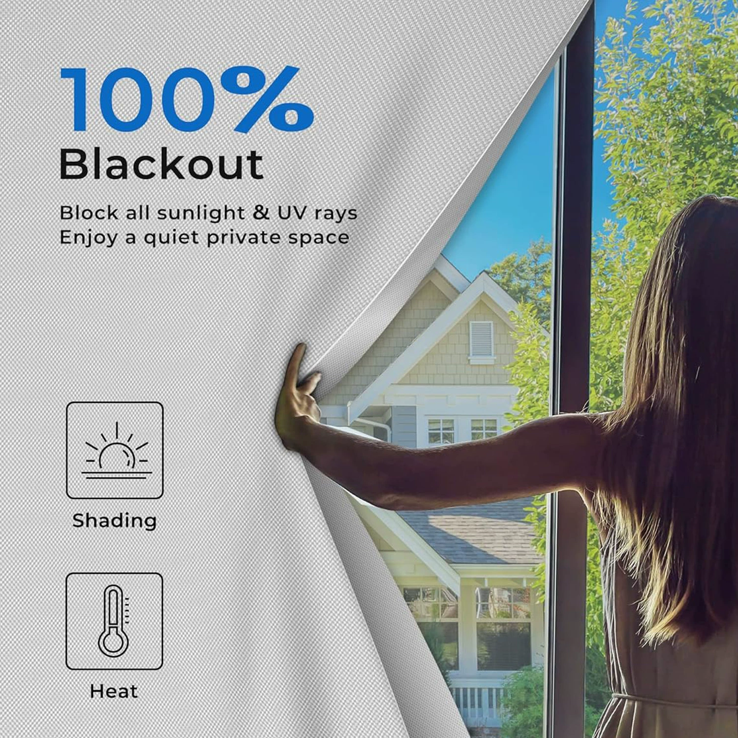 Прозрачные curtains для темноты Amazon, затемнённые шторы, 420D с серебрянной окраской, походные спальни детской комнаты