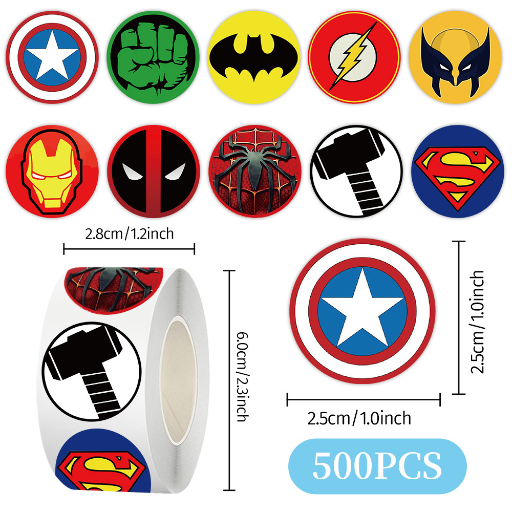 Cien tipos de dibujos animados pegatinas de animales rollo de recompensas para niños materiales didiy papelería cuaderno cinta adhesiva decoración