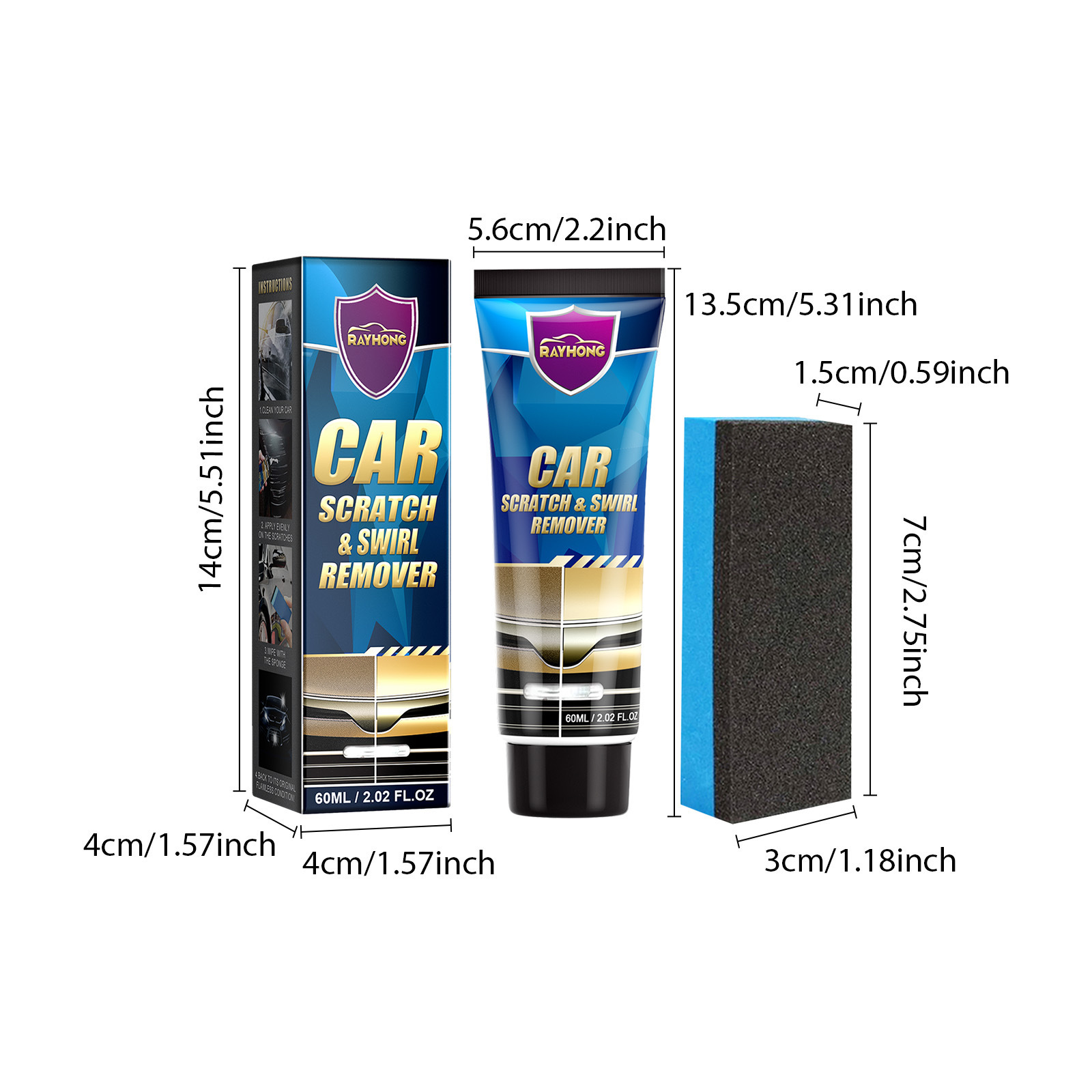 Rayhong car scratch care paste car maintenance refurbished paint scratch scratch polishing touch-up paint care paste