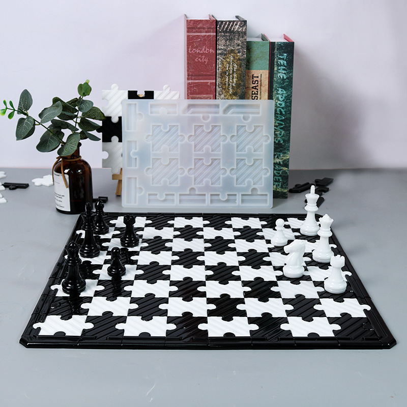 百佳興diy滴膠模具 國際象棋棋牌聚會休閒益智桌遊硅膠廠家批發