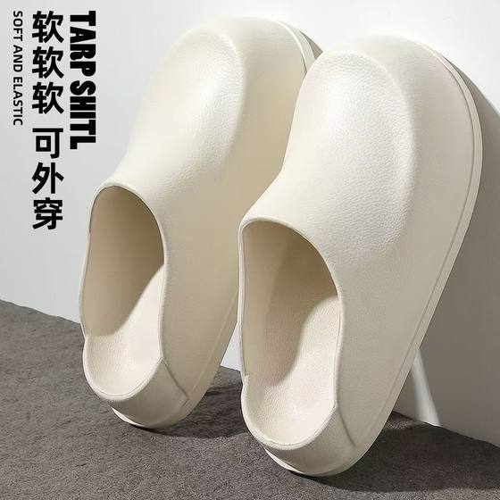 Birkenth Shoes Women's Summer Lazy Slippers with Toe 2025 New Thick Sole Increased Retro Slippers Slip-on