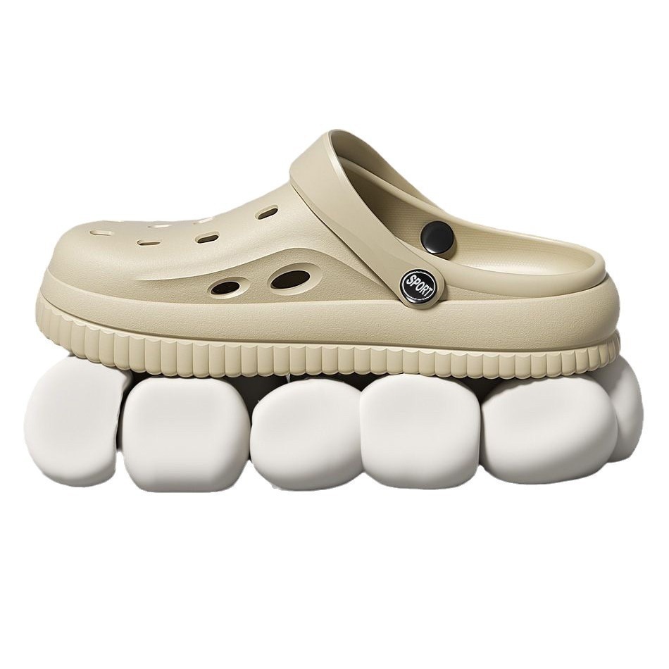 국경 간 구멍 신발 여성 여름 새 해변 신발 세련된 겉옷 샌들 및 슬리퍼 커플을위한 간단한 구멍 신발 샌들