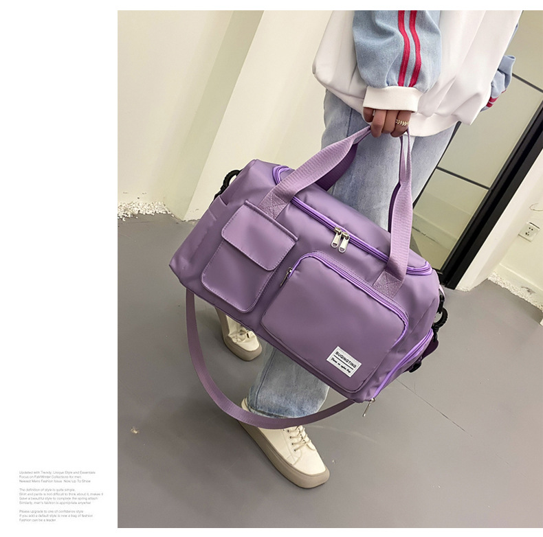 Unisex Basic Vacation Solid Color Oxford Cloth Travel Bags display picture 3