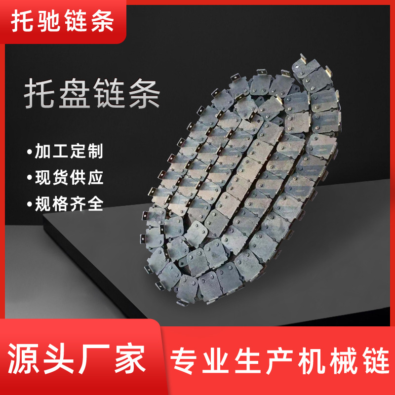 工业短节距传动托盘锰钢链条双测单排单孔输送链条链盖滚之链条