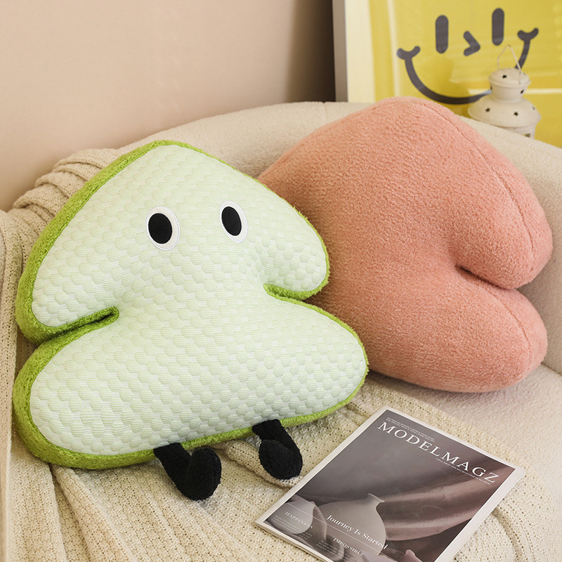 Lindas y creativas guisantes de hielo, almohadas de árbol suaves y lindas, muñecos de felpa, cama de cabeza de pino de color sólido, informe del cumpleaños de los niños