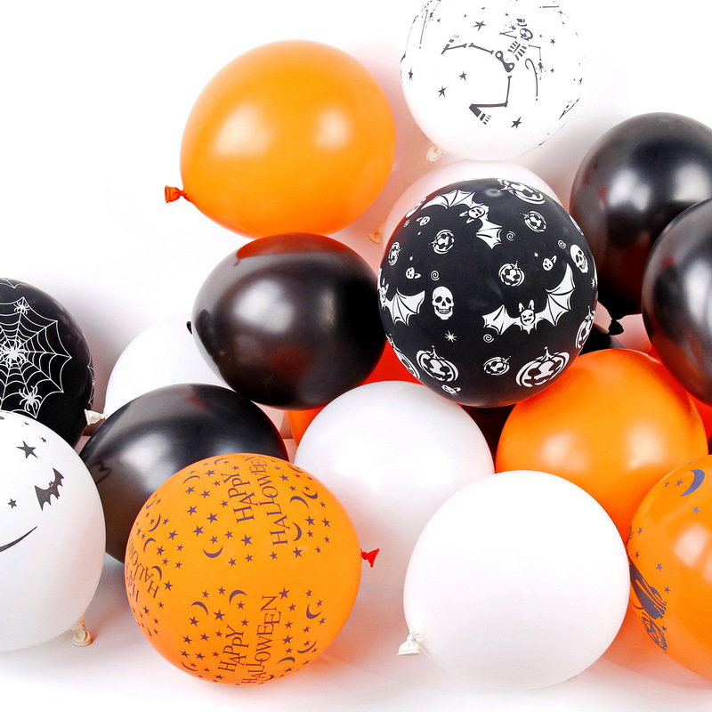 Halloween 12'2.8g globo de látex centro comercial tienda bar KTV fiesta decoración casa embrujado diseño impreso globo