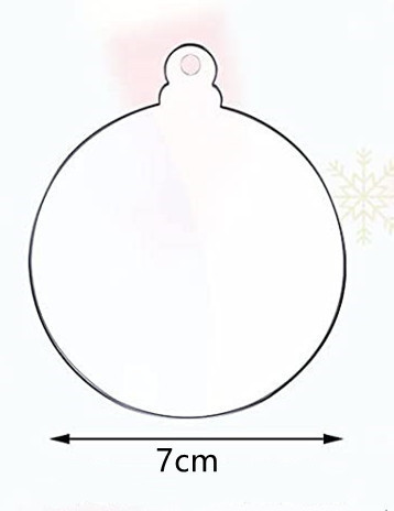 クロスボーダー透明アクリルクリスマス装飾ペンダントDIY空白クリスマスツリー装飾看板|undefined