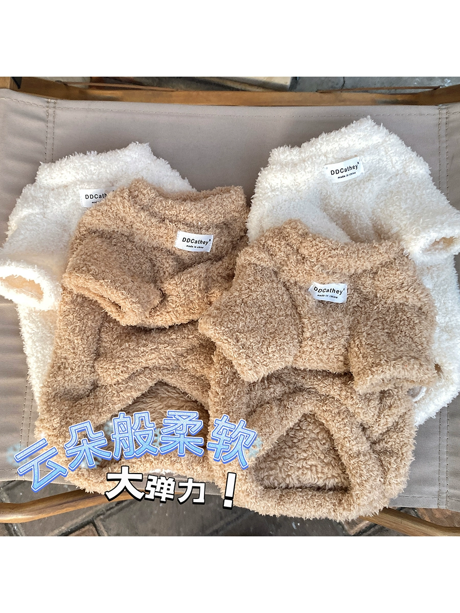 Сумка для кошек, мягкая бархатная одежда для домашних животных, хлопковая одежда для бишонов Девон, зимняя одежда для щенков, новогодняя одежда