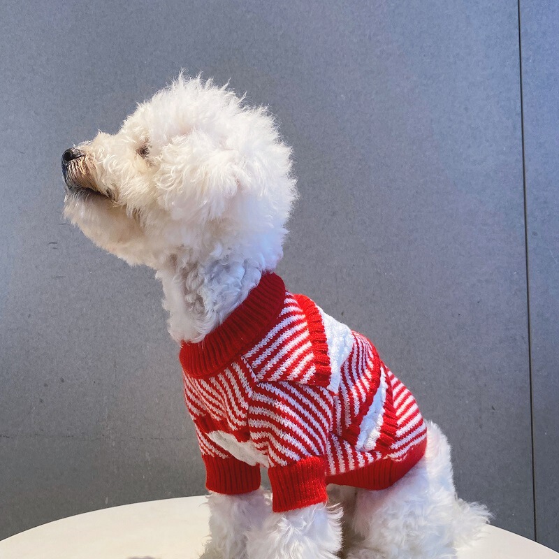 Pet Trendy Sweaters, Autumn and Winter Thickened Knitted Clothes, Dog and Cat Cold-Proof and Warm Plush Sweaters, Wholesale in Stock