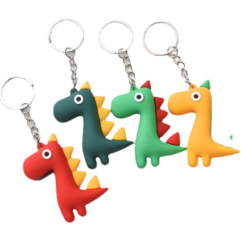 Creative cartoon dinosaur doll keychain men's and women's car key pendant chain three-dimensional New Year pendant small gift