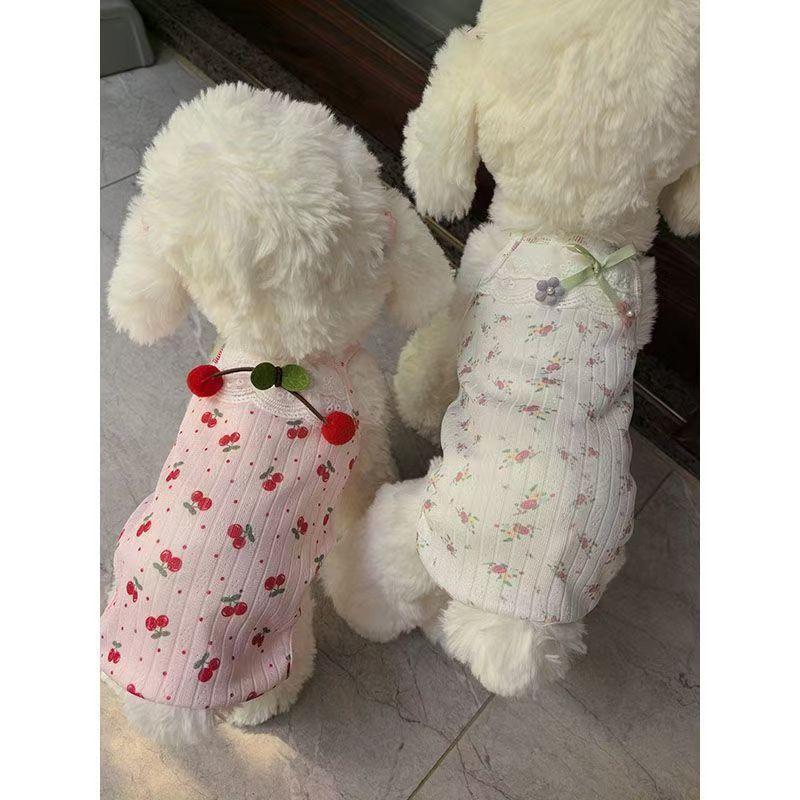Ropa de perros primavera y verano bolsas de protección abdominal ropa doméstica ropa de destete ropa de aire acondicionado Teddy Bear Bo Mei chaleco de cabina