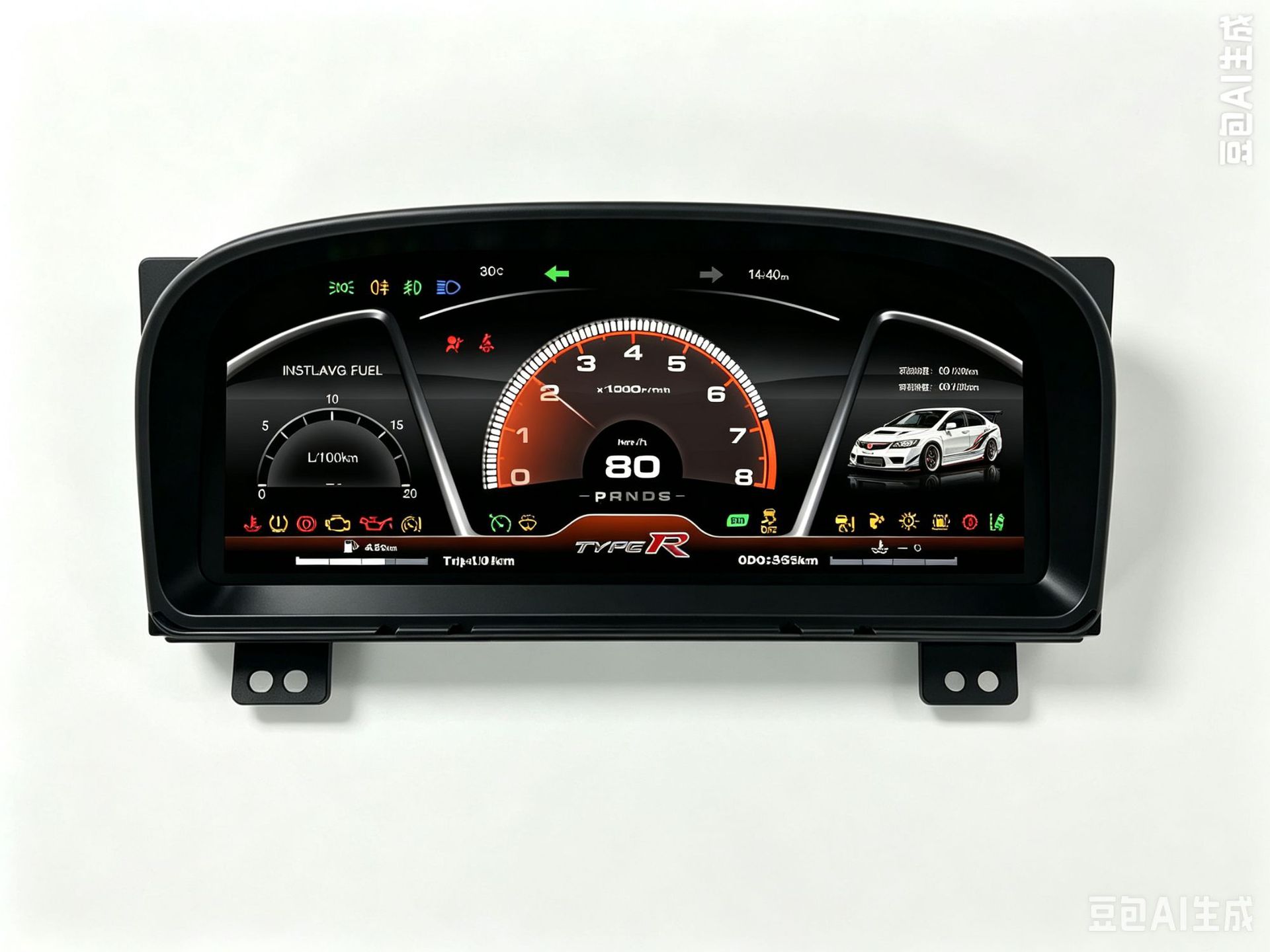 Compatible with Honda 8th generation Civic 2006-2012, full LCD instrument panel non-destructive plug-and-play modification and upgrade