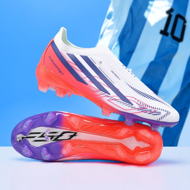 Zapatos de Fútbol AG para Entrenamiento de Malla y TPU Transpirables para Césped Natural y Artificial