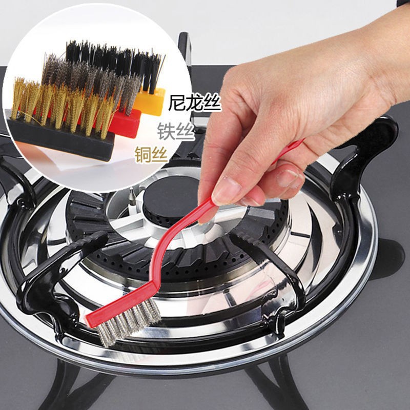 Gas Stove Cleaning Brush Stove Range Hood Cleaning Brush Household Kitchen Dead Angle Decontamination Cleaning suit Steel Wire Brush