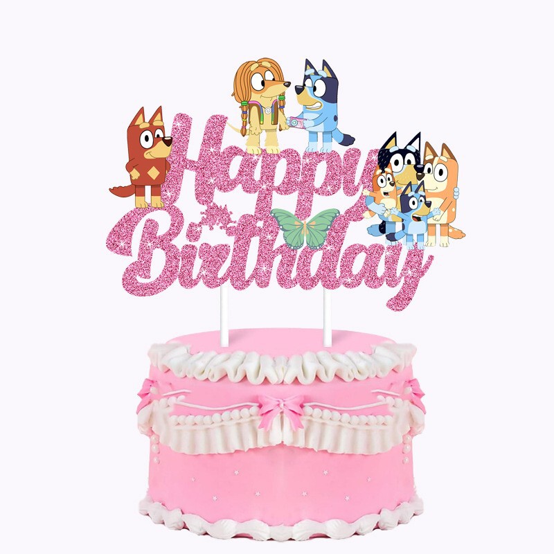 现货史迪奇蛋糕插卡索尼克闪粉HAPPY BIRTHDAY星际宝贝生日插旗插|undefined
