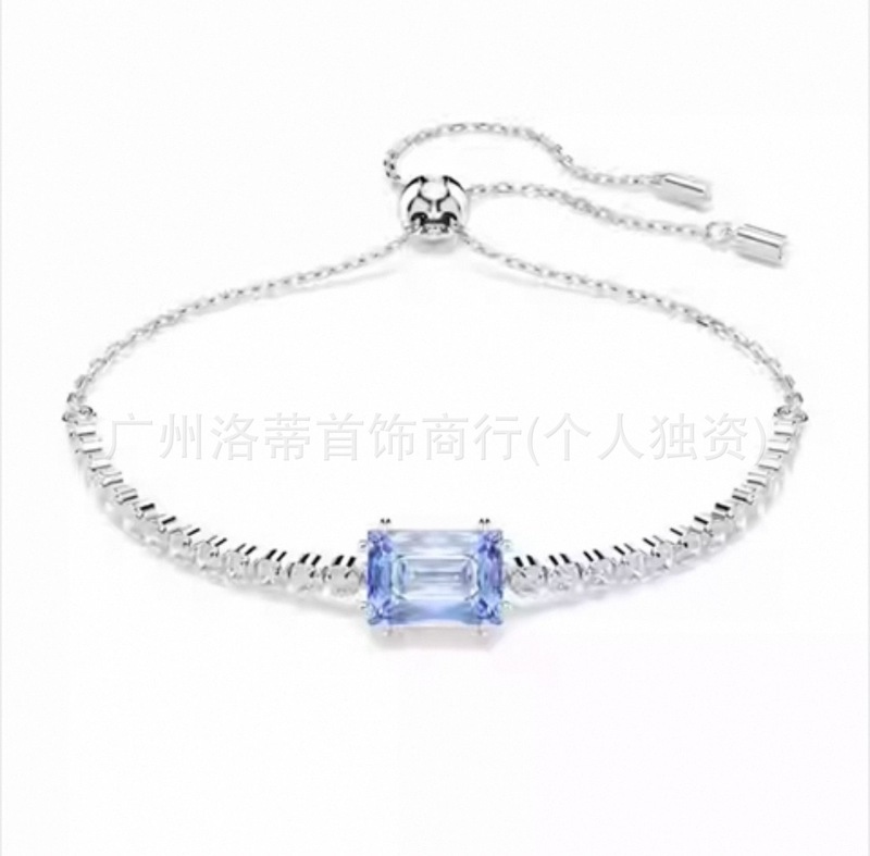 施家高版本恶魔之眼手镯采用施华洛元素世奇灵动方糖天鹅手链女环|undefined