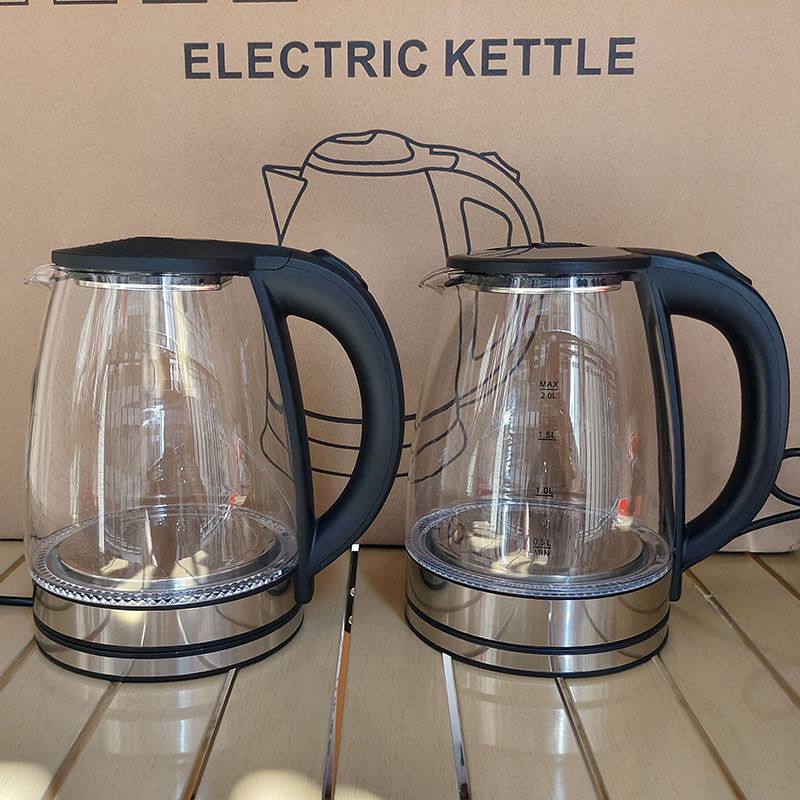 factory wholesale borosilicate glass electric kettle household large capacity kettle tea cooker transparent foreign trade exclusive